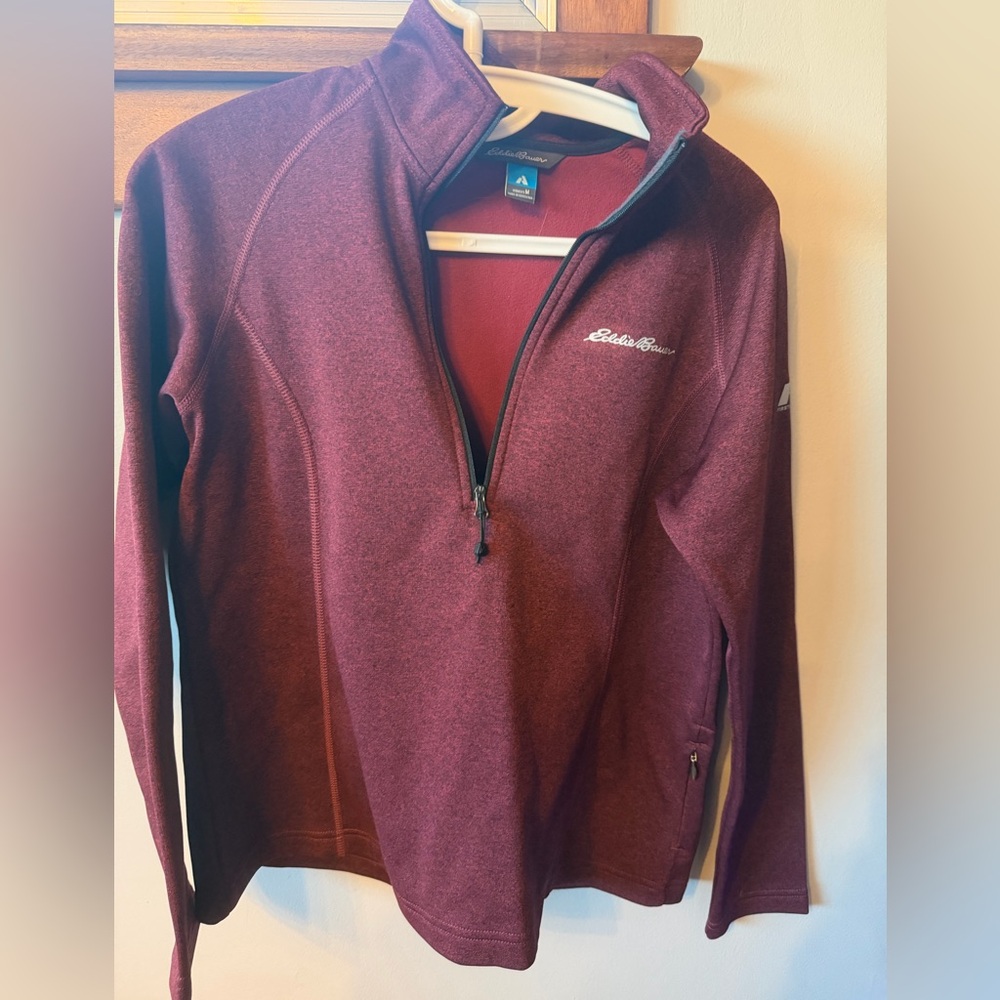 Eddie Bauer Burgundy Fleece Pullover